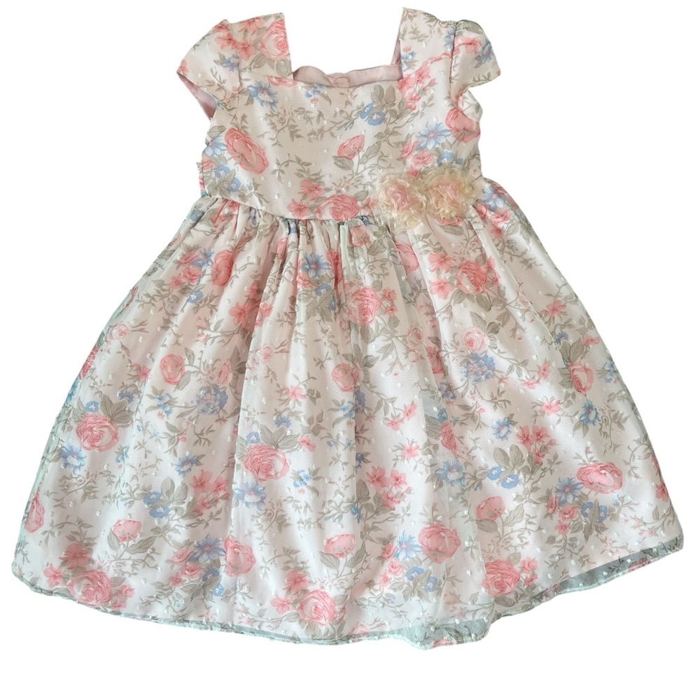 Laura Ashley pink girls dress, Easter dress size 6